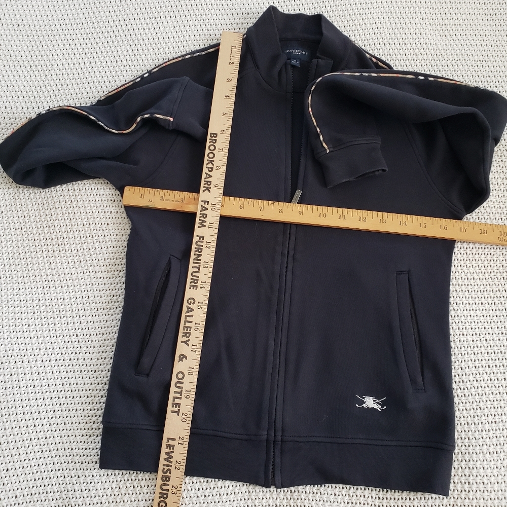 Burberry Golf Navy Jacket with Burberry Stripe Trim